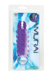 Закрытая фиолетовая насадка с пупырышками SAMURAI PENIS SLEEVE PURPLE - 14,5 см. - NMC - в Копейске купить с доставкой