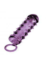 Закрытая фиолетовая насадка с пупырышками SAMURAI PENIS SLEEVE PURPLE - 14,5 см. - NMC - в Копейске купить с доставкой