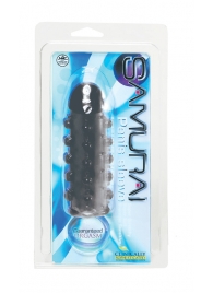 Дымчатая стимулирующая насадка с закрытой головкой SAMURAI PENIS SLEEVE BLACK - 14,5 см. - NMC - в Копейске купить с доставкой