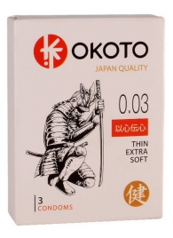 Тонкие презервативы OKOTO Thin Extra Soft - 3 шт. - Sitabella - купить с доставкой в Копейске