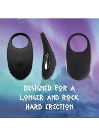 Черное эрекционное виброкольцо Thor Cockring - FeelzToys - в Копейске купить с доставкой
