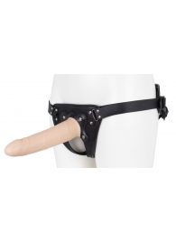 Пустотелый страпон Harness CLASSIC с бандажом - 19,5 см. - LOVETOY (А-Полимер) - купить с доставкой в Копейске