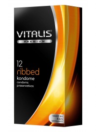 Ребристые презервативы VITALIS PREMIUM ribbed - 12 шт. - Vitalis - купить с доставкой в Копейске