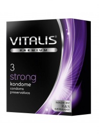 Презервативы с утолщенной стенкой VITALIS PREMIUM strong - 3 шт. - Vitalis - купить с доставкой в Копейске