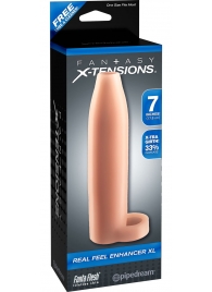 Телесная насадка Real Feel Enhancer XL - 17 см. - Pipedream - в Копейске купить с доставкой