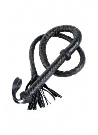 Длинный кожаный кнут с хлопушками на конце - ToyFa - купить с доставкой в Копейске