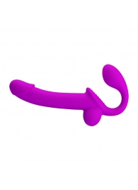 Лиловый безремневой страпон Kelpie с эффектом эякуляции - Baile - купить с доставкой в Копейске