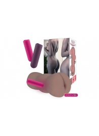 Коричневый вибромастурбатор-анус TONGGGO-Black Angel Auto - KOKOS - в Копейске купить с доставкой