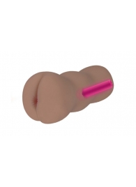 Коричневый вибромастурбатор-анус TONGGGO-Black Angel Auto - KOKOS - в Копейске купить с доставкой