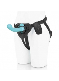 Голубая изогнутая насадка 6in Remote Control Ripple P-Spot G-Spot на черных трусиках - 16 см. - Pegasus - купить с доставкой в Копейске