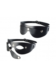 Черная кожаная маска  Новичок - Sitabella - купить с доставкой в Копейске