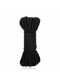 Черная хлопковая веревка для связывания Bondage Rope - 10 м. - Lux Fetish - купить с доставкой в Копейске