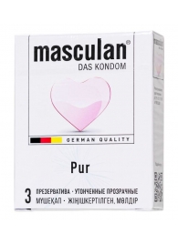 Супертонкие презервативы Masculan Pur - 3 шт. - Masculan - купить с доставкой в Копейске