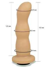 Телесная рельефная насадка Harness - 14,2 см. - LOVETOY (А-Полимер) - купить с доставкой в Копейске