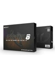 Черный вибромассажер простаты Nexus Simul8 Stroker Edition с кольцами для пениса и мошонки - Nexus Range - в Копейске купить с доставкой