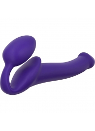 Фиолетовый безремневой страпон Silicone Bendable Strap-On - size M - Strap-on-me - купить с доставкой в Копейске