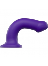 Фиолетовый фаллоимитатор-насадка Strap-On-Me Dildo Dual Density size L - 19 см. - Strap-on-me - купить с доставкой в Копейске