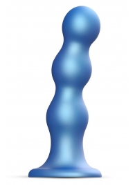 Голубая насадка Strap-On-Me Dildo Plug Balls size S - Strap-on-me - купить с доставкой в Копейске