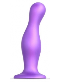 Фиолетовая насадка Strap-On-Me Dildo Plug Curvy size L - Strap-on-me - купить с доставкой в Копейске