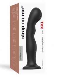 Черная насадка Strap-On-Me Dildo Plug P G size XXL - Strap-on-me - купить с доставкой в Копейске