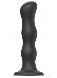 Черная насадка Strap-On-Me Dildo Geisha Balls size M - Strap-on-me - купить с доставкой в Копейске