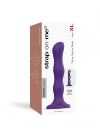 Фиолетовая насадка Strap-On-Me Dildo Geisha Balls size XL - Strap-on-me - купить с доставкой в Копейске
