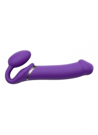 Фиолетовый безремневой вибрострапон Silicone Bendable Strap-On - size XL - Strap-on-me - купить с доставкой в Копейске