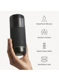 Черный мастурбатор с контролем всасывания Arcwave Pow Stroker - Arcwave - в Копейске купить с доставкой
