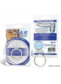 Стальное эрекционное кольцо STEEL COCK RING - 3.5 см. - BlueLine - в Копейске купить с доставкой