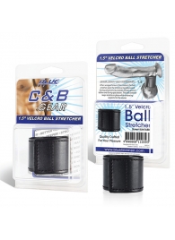 Хомут-утяжка для мошонки из искусственной кожи на липучке VELCRO BALL STRETCHER- 4 см. - BlueLine - в Копейске купить с доставкой