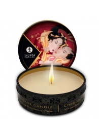 Массажная свеча Sparkling Strawberry Wine с ароматом клубничного вина - 30 мл. - Shunga - купить с доставкой в Копейске