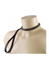 Эффектный сверкающий ошейник с поводком  Гламур - Sitabella - купить с доставкой в Копейске