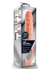 Телесная насадка на пенис 9 Inch Cock Sheath Extender - 22,2 см. - Blush Novelties - в Копейске купить с доставкой