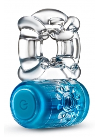 Синее эрекционное виброкольцо One Night Stand Vibrating C-Ring - Blush Novelties - в Копейске купить с доставкой