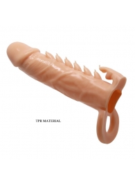 Телесная удлиняющая насадка Penis Sleeve Emmitt - 17 см. - Baile - в Копейске купить с доставкой