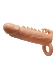 Телесная удлиняющая насадка Penis Sleeve Emmitt - 17 см. - Baile - в Копейске купить с доставкой