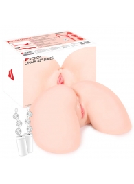Телесный вибромастурбатор-полуторс Hanna Onahole 002 Real Hips - KOKOS - в Копейске купить с доставкой