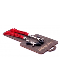 Металлические зажимы на соски с красными замшевыми кисточками - Crazy Handmade - купить с доставкой в Копейске