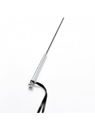 Черный кожаный стек с гладкой ручкой - 55 см. - Crazy Handmade - купить с доставкой в Копейске