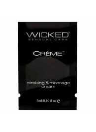 Крем для массажа и мастурбации Wicked Stroking and Massage Creme - 3 мл. - Wicked - купить с доставкой в Копейске