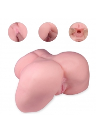 Реалистичный мастурбатор-полуторс с 2 рабочими отверстиями - S-HANDE - в Копейске купить с доставкой