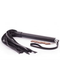 Черная кожаная плеть  Индиго  - 50 см. - Crazy Handmade - купить с доставкой в Копейске