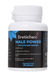 Капсулы для мужчин Erotichard male power - 20 капсул (0,370 гр.) - Erotic Hard - купить с доставкой в Копейске