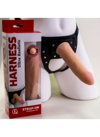 Страпон Харнесс из трусиков и насадки-фаллоса - 17,5 см. - LOVETOY (А-Полимер) - купить с доставкой в Копейске