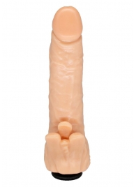 Телесная гелевая насадка-фаллос с клиторальными лепестками - 18,5 см. - LOVETOY (А-Полимер) - купить с доставкой в Копейске