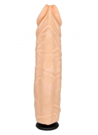 Телесная насадка-фаллос с пышными венами - 19,5 см. - LOVETOY (А-Полимер) - купить с доставкой в Копейске