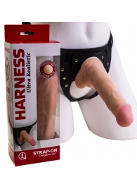 Страпон Harness из двух предметов: регулируемые трусики и насадка-фаллос - 17,5 см. - LOVETOY (А-Полимер) - купить с доставкой в Копейске