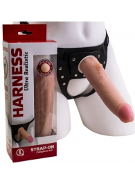 Реалистичный страпон Harness из трусиков и насадки-фаллоса - 18,5 см. - LOVETOY (А-Полимер) - купить с доставкой в Копейске
