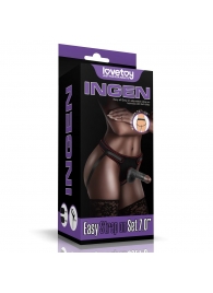 Женский темнокожий страпон Easy Strapon Set 7 Inch - 18 см. - Lovetoy - купить с доставкой в Копейске