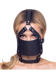 Черный намордник с кляпом-шаром Head Harness With A Gag - Orion - купить с доставкой в Копейске